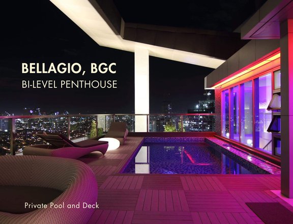 Bellagio, Bonifacio Global City - Penthouse for SALE!  Bi-level  w/ Private Pool and Deck