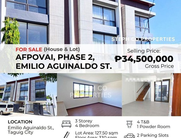 For Sale: 4-Bedroom House at Emilio Aguinaldo St. AFPOVAI - UNIT 1, Taguig