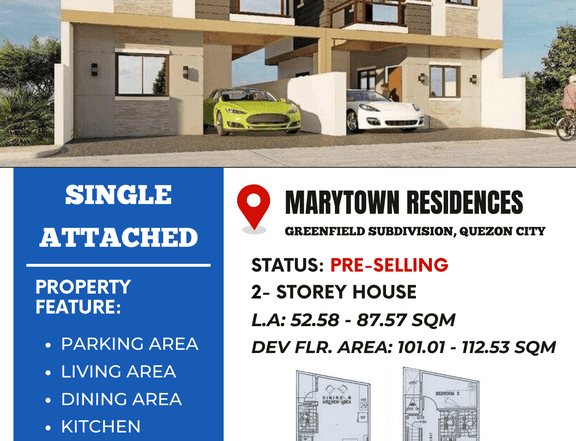 AFFORDABLE PRE-SELLING TWO-STOREY SINGLE ATTACHED HOUSE IN QUEZON CITY