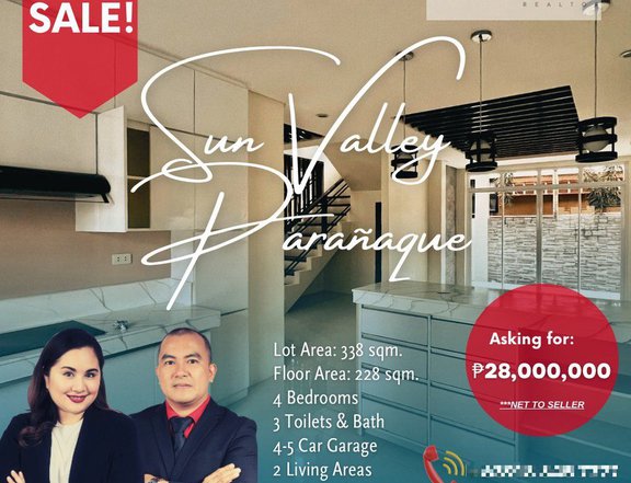 4-bedroom Single Detached House For Sale in Sun Valley Paranaque near SM Bicutan