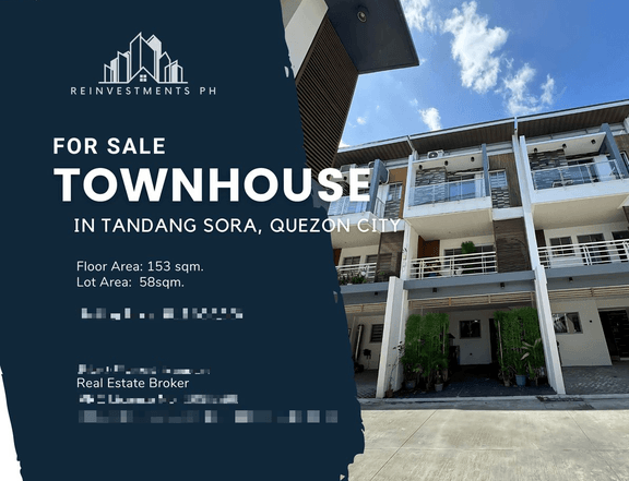 FOR SALE 3 storey Townhouse in Tandang Sora, Quezon City