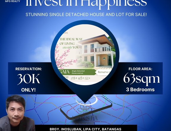 Furnished 3-bedroom Single Detached House For Sale thru Bank Financing in Lipa City, Batangas!