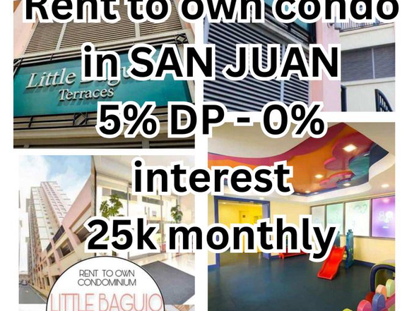 Rent to own condo in San juan-5% DP MOVE IN AGAD-25K MONTHLY