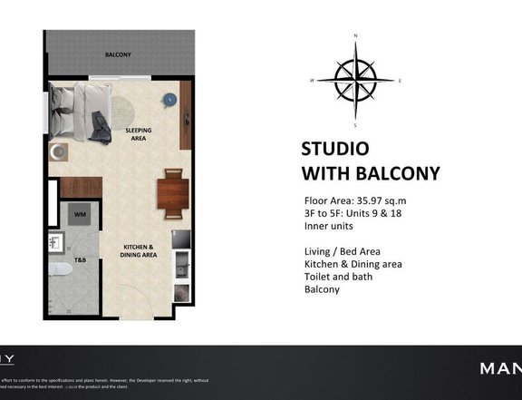 35.97 sqm Studio Residential Condo For Sale in Nuvali Santa Rosa Laguna