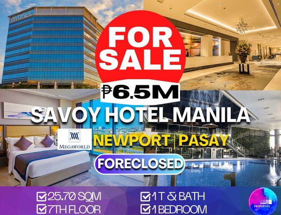 Savoy Hotel Manila-Commercial Condotel 1BR For Sale in Newport, Pasay City