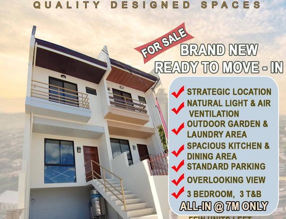 Ready For Occupancy 3-bedroom Townhouse For Sale in Cebu City