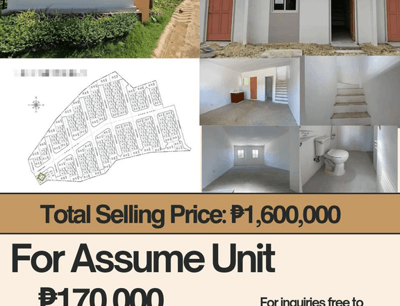 FOR ASSUME TOWNHOUSE : 170,000 TURN OVER UNIT THIS COMING DECEMBER 2024