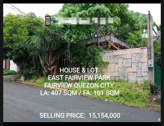 House & lot for sale  East Fairview  Park  Fairview Quezon City