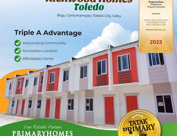 2-bedroom Rowhouse For Sale thru Pag-IBIG in Toledo Cebu