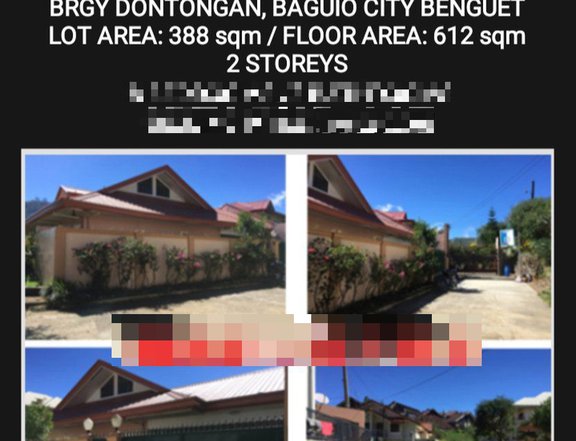 House and lot 4 saleSouth China Sea Green Valley Subd.Brgy. Dontongan, Baguio City La: 388 sqm