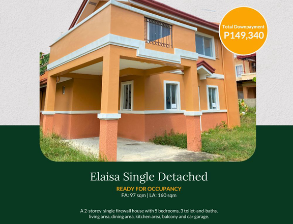 149K RFO "Elaisa" Detached w/ Balcony in Carcar City