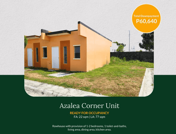 22K/Mo DP-Corner Bungalow in Numancia, Aklan (Studio-type RFO)