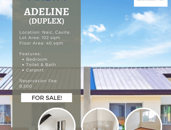 1BR Adeline Duplex / Twin House For Sale in Naic Cavite