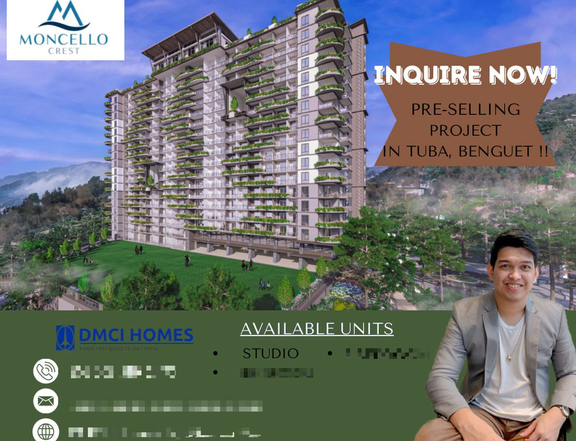 DMCI Homes Moncello Crest near Baguio: 35.00 sqm Studio Condotel For Sale