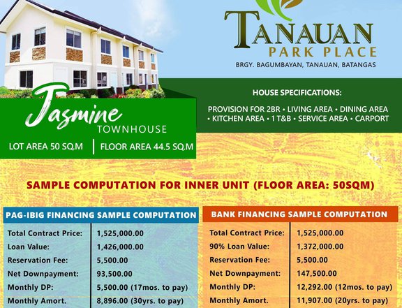 Affordable Jasmin Duplex For Sale Tanauan Batangas Tanauan Park Place
