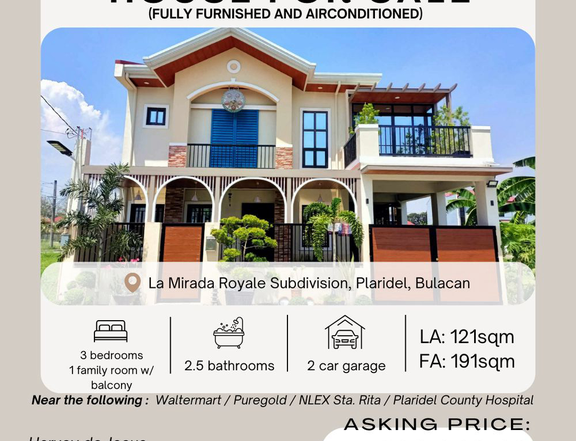 Fully Furnished Airconditioned 3Br 2.5Bath Family House
