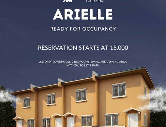 Arielle - 2 Bedroom Townhouse For Sale in Palo Alto, Calamba, Laguna