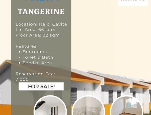 1BR Tangerine Rowhouse For Sale in Naic Cavite