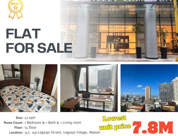 Lowest price per sqm for a 41 sqm 1-bedroom unit in Greenbelt Hamilton