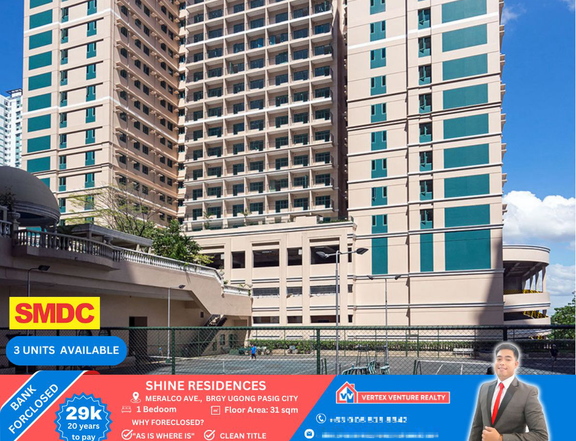 31.51 sqm 1-bedroom Condo For Sale in Ortigas Pasig Metro Manila