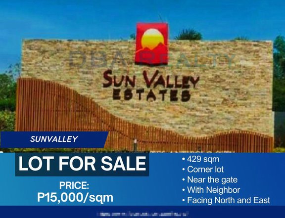 429 sqm Residential Lot for Sale in Sun Valley Estates, Antipolo City