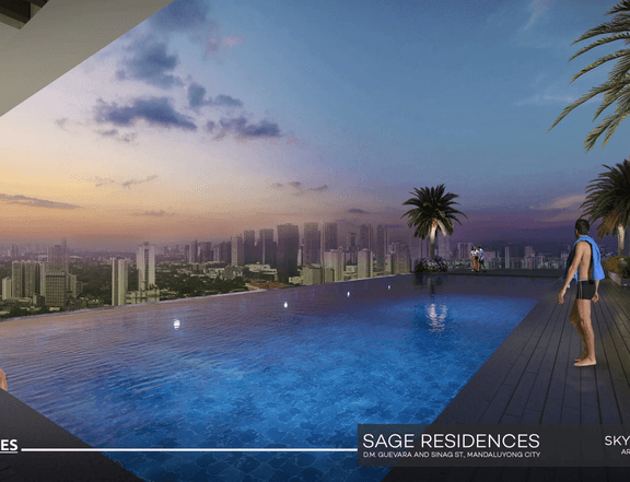 Pre-Selling 2-Bedroom Condo Unit at Sage Residences in Mandaluyong, Near SM Megamall