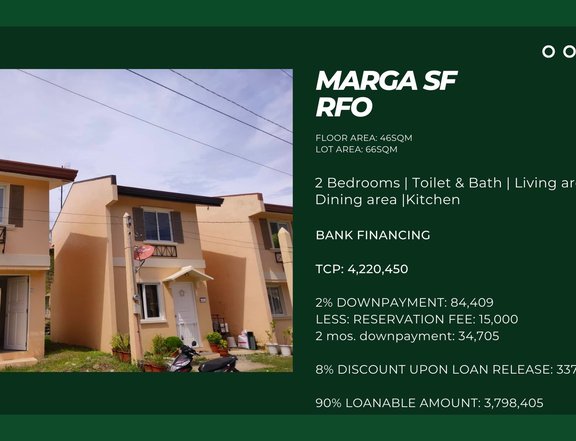 2-bedroom single attached house and lot for sale in Dumaguete City