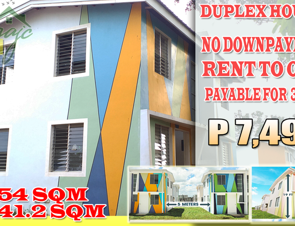 PAGSIBOL VILLAGE - a very affordable Duplex House- P 7490 / mo No DP