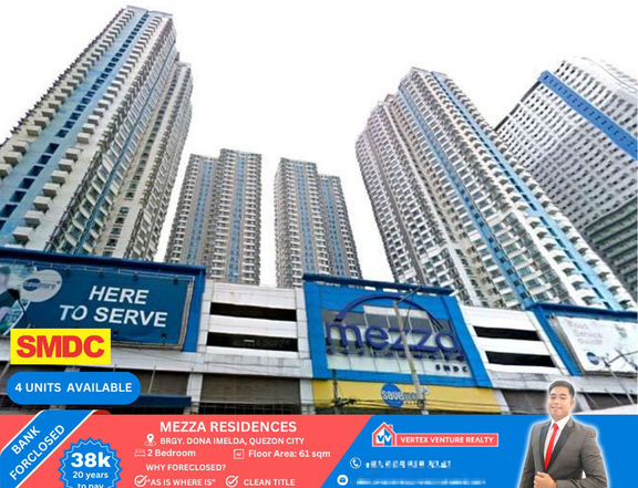 Foreclosed 61.66 sqm 2-bedroom Condo For Sale in Manila Metro Manila