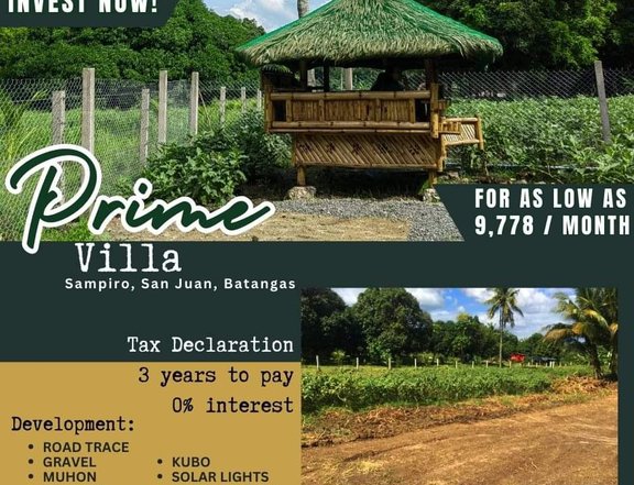 150 sqm For sale in San Juan Batangas with free fencing and Kubo