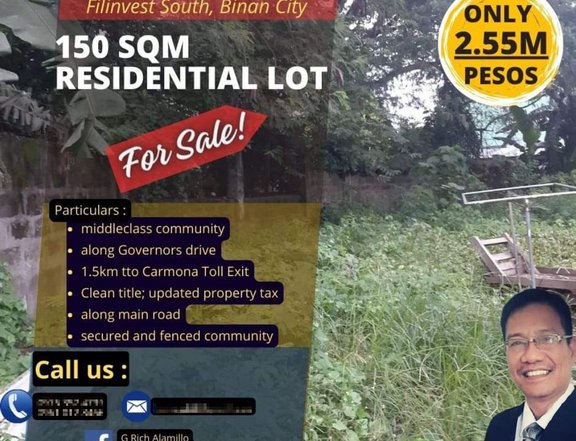 150 sqm Residential Lot in Binan City, along the Governirs Drive