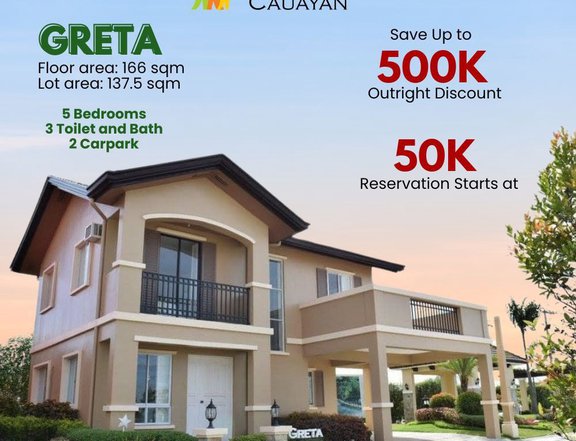 Grande House and lot in Cauayan City 5 Bedroom Greta 500k Discount