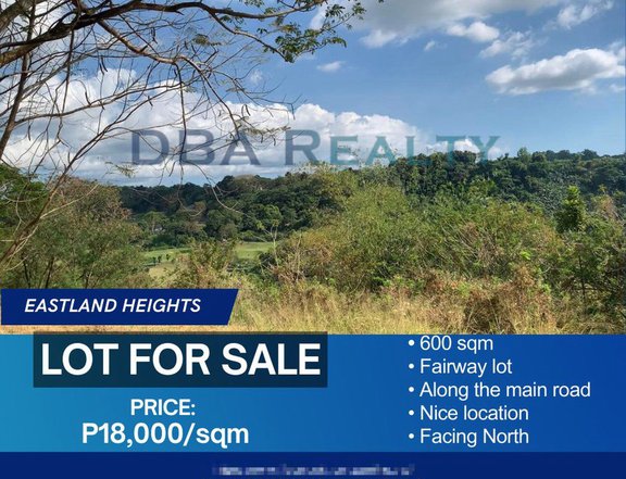 600 sqm Fairway Lot For Sale in Eastland Heights, Antipolo City