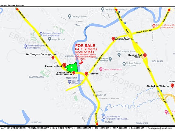 64,702 sqm Commercial Lot For Sale By Owner in Bocaue Bulacan
