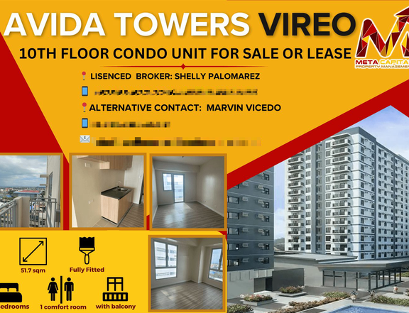 Avida Towers Vireo, Arca South Taguig 10th Floor