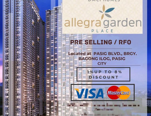 Allegra Residences 56.00 sqm 2 Bedroom Residential Condo in Pasig City