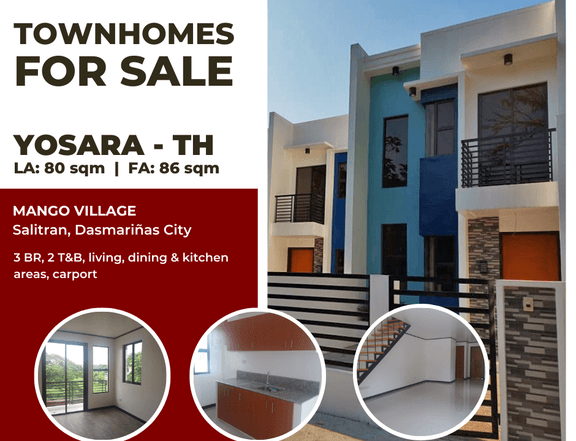 FOR SALE RFO 3-BEDROOM 2-STOREY YOSARA TH SALITRAN w/FREE APPLIANCES