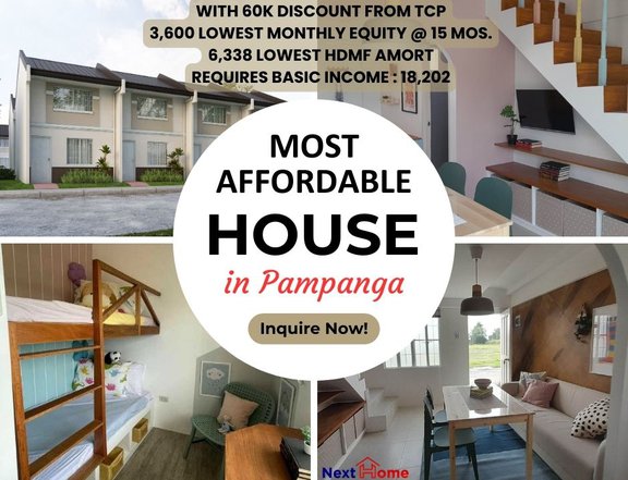 Preselling 2-Bedroom Townhouse For Sale in Magalang, Pampanga