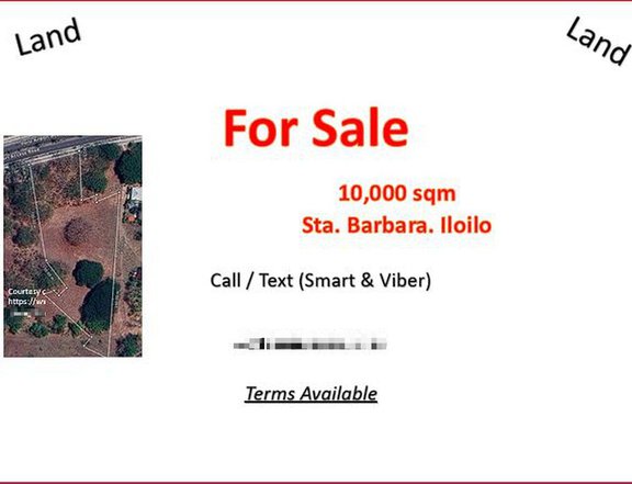 For sale by owner, 1 ha Commercial Lot For Sale on Iloilo Airport Access Rd, about 2km to airport.