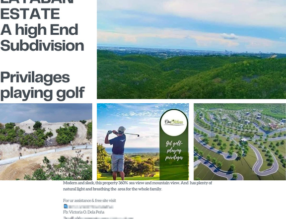 Title lot for investment, privilege to playing golf