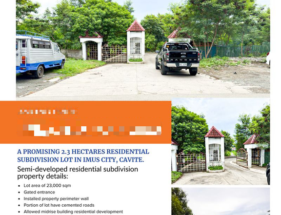 For Sale: 2.3 Hectares Residential Subdivision Project in Imus City, Cavite