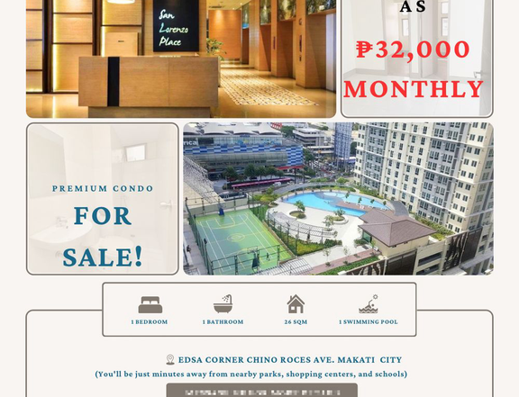 10% DOWNPAYMENT LIPAT AGAD | 1 BEDROOM READY FOR OCCUPANCY | PHYSICALLY CONNECTED TO MRT MAGALLANES