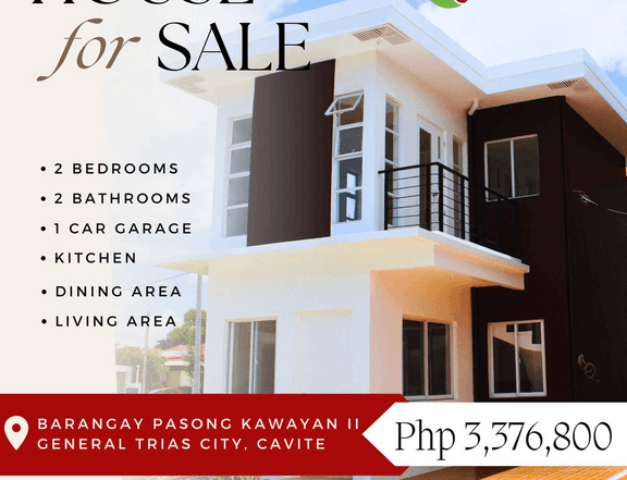 2 bedroom single detached house for sale in General trias Cavite
