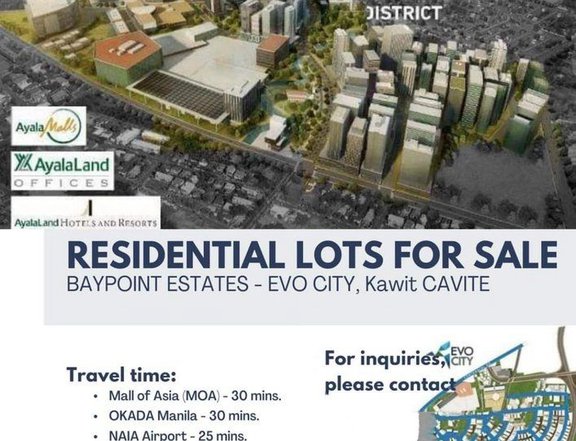 PRIME Baypoint Estates Lot FOR SALE by Ayala land property in Evo city