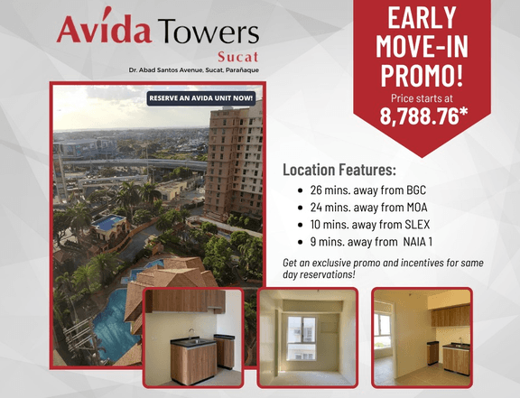 Rent to Own 2Bedroom Condo Unit For sale in Avida Towers Paranaque
