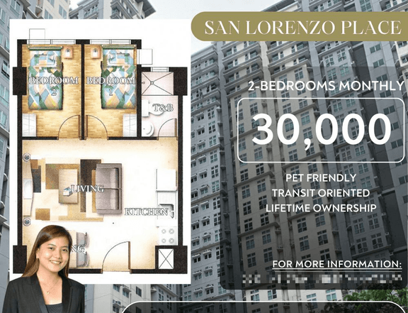 MAKATI, AYALA, BGC AREA | 2 BEDROOMS | READY FOR MOVE IN