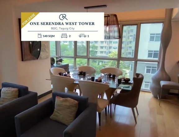 For Lease 2 Bedroom (2BR) | Fully Furnished Condo Unit at One Serendra West Tower, BGC Taguig