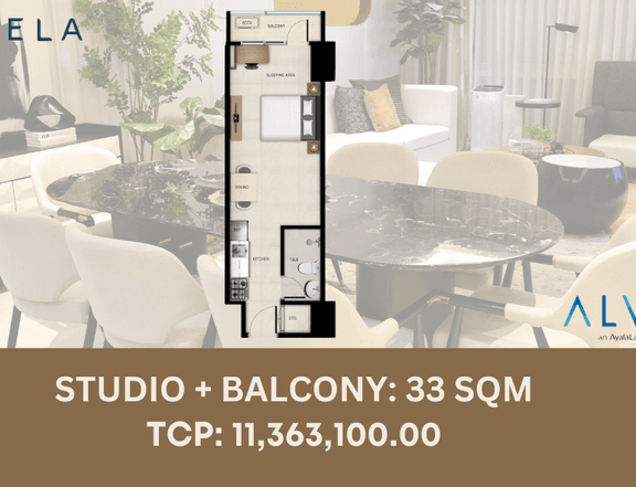 Studio with Balcony 33 sqm