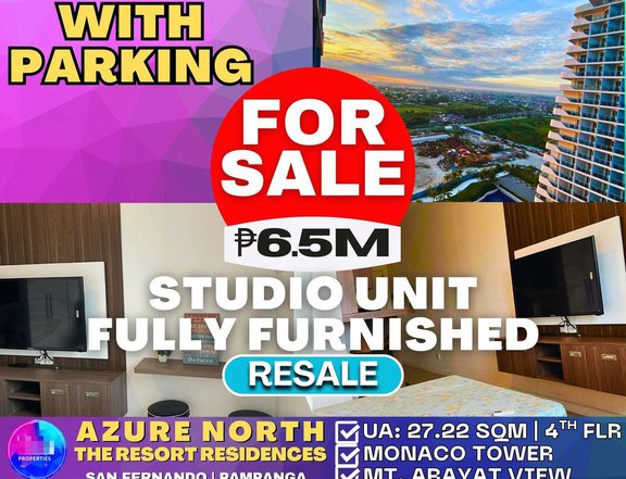 Azure North 4th floor fully furnished for Sale in San Fernando Pampanga