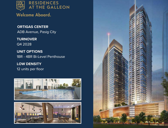 69sqm 1 Bedroom Condo in Pasig City for Sale Residences at the Galleon